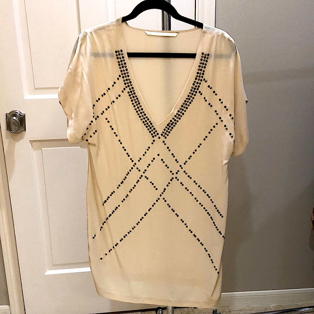 Ivory silk dress